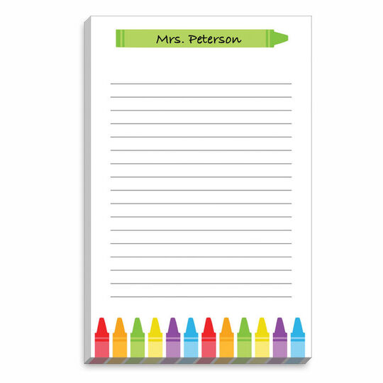Colorful Crayon Notepads
